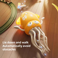 Creative Dancing Squid: auto-sense, obstacle-avoid e-pet with music, lights, rechargeable & interactive gift