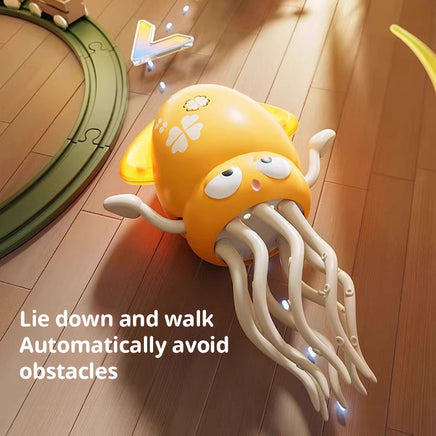 Creative Dancing Squid: auto-sense, obstacle-avoid e-pet with music, lights, rechargeable & interactive gift