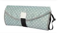 Portable Baby Changing Pad for Easy Diapering Light green dots