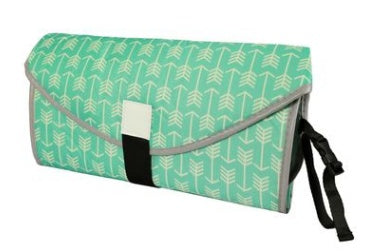 Portable Baby Changing Pad for Easy Diapering Green arrow