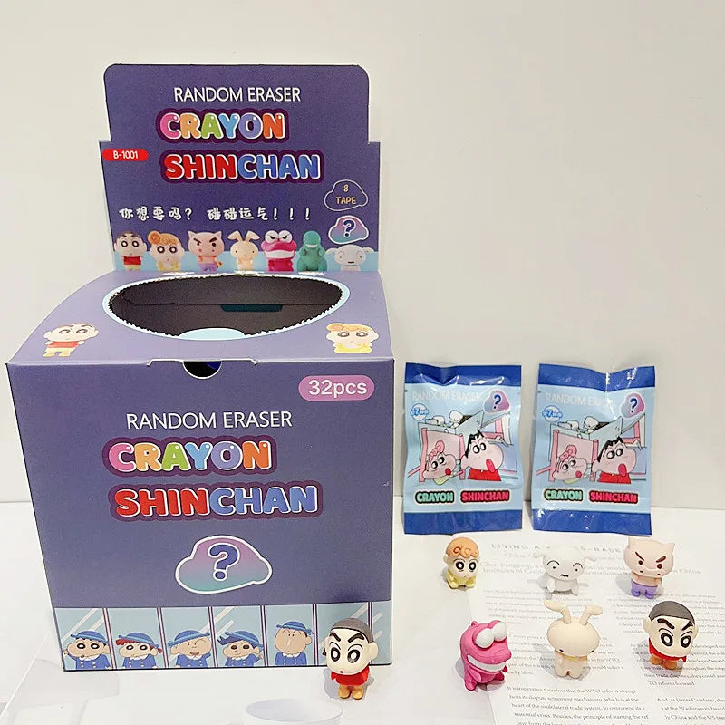 32Pcs Pokemon Figure Pencil Eraser Blind Box Hello Kitty Kuromi Melody Pikachu Student School Stationery Gifts - Lusy Store LLC 