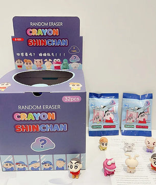32Pcs Pokemon Figure Pencil Eraser Blind Box Hello Kitty Kuromi Melody Pikachu Student School Stationery Gifts - Lusy Store LLC 