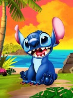 5D DIY Diamond Painting - Lilo And Stitch Sunset Landscape Mosaic Gift for Kids - Lusy Store LLC