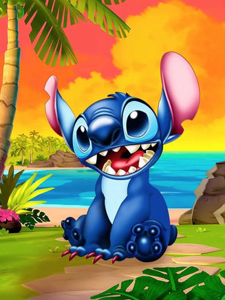 5D DIY Diamond Painting - Lilo And Stitch Sunset Landscape Mosaic Gift for Kids - Lusy Store LLC