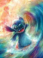 5D DIY Diamond Painting - Lilo And Stitch Sunset Landscape Mosaic Gift for Kids - Lusy Store LLC