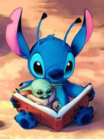 5D DIY Diamond Painting - Lilo And Stitch Sunset Landscape Mosaic Gift for Kids - Lusy Store LLC