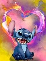 5D DIY Diamond Painting - Lilo And Stitch Sunset Landscape Mosaic Gift for Kids - Lusy Store LLC