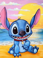 5D DIY Diamond Painting - Lilo And Stitch Sunset Landscape Mosaic Gift for Kids - Lusy Store LLC