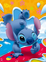 5D DIY Diamond Painting - Lilo And Stitch Sunset Landscape Mosaic Gift for Kids - Lusy Store LLC