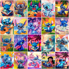 5D DIY Diamond Painting - Lilo And Stitch Sunset Landscape Mosaic Gift for Kids - Lusy Store LLC