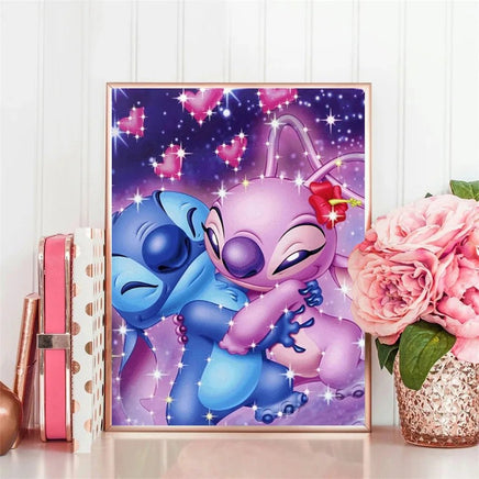 5D DIY Diamond Painting - Lilo And Stitch Sunset Landscape Mosaic Gift for Kids - Lusy Store LLC