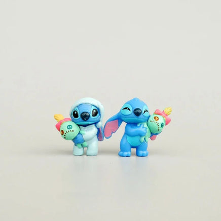 6 - Piece Lilo and Stitch Anime Collectible Figures - Stitch, Scrump Mini GK PVC Model Toys - Lusy Store LLC