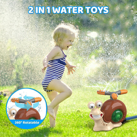 Cartoon snail sprinkler for boys and girls, summer garden lawn, water - spraying toys, fun pool party, backyard