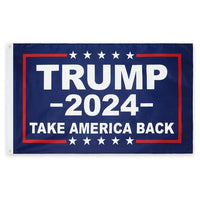 Lusy Store LLC Trump 2024 American Flag Anti-Ultraviolet Fading Flag