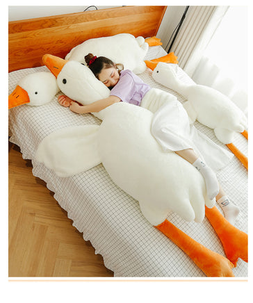 Lusy Store Cute Big White Geese Plush Pillow Toy for Teens &ndash; Cozy &amp; Adorable Decor Stuffed Animals