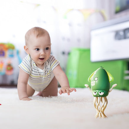 Creative Dancing Squid: auto-sense, obstacle-avoid e-pet with music, lights, rechargeable & interactive gift