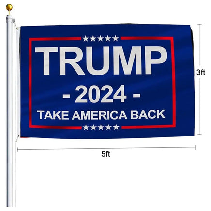 Lusy Store LLC Trump 2024 American Flag Anti-Ultraviolet Fading Flag