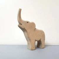 Lusy Store LLC Wooden Animal Figures Handcrafted Elephant Lion Giraffe Toys Toys