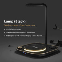 Desk Lamp 4 in 1 Fast Charger Desk Lamp Black 1 Piece