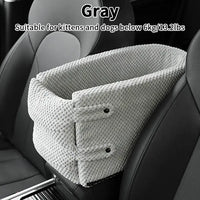 Portable Pet Car Seat Booster Gray 42x20x22cm