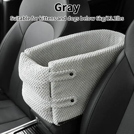 Portable Pet Car Seat Booster Gray 42x20x22cm