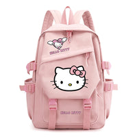Sanrio HelloKitty Fashion Printed Student Backpack Lightweight Large Capacity Back Zipper Compartment Multi functional Design Lusy Store