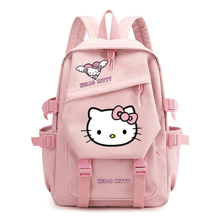 Sanrio HelloKitty Fashion Printed Student Backpack Lightweight Large Capacity Back Zipper Compartment Multi functional Design Lusy Store