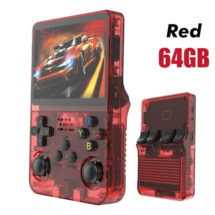 128G Open Source R36S Retro Handheld Video Game Console Linux System 3.5 Inch IPS Screen Portable Pocket Video Player 64GB Games Lusy Store