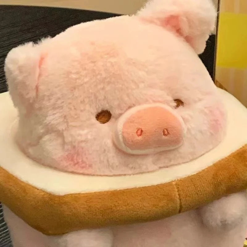 Lusy Store LLC Lulu Pig Bread Plush Toy Creative Stuffed Animals Piggy Toast Doll Girl Birthday Toys Cute Gift Plush