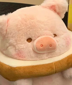 Lusy Store LLC Lulu Pig Bread Plush Toy Creative Stuffed Animals Piggy Toast Doll Girl Birthday Toys Cute Gift Plush