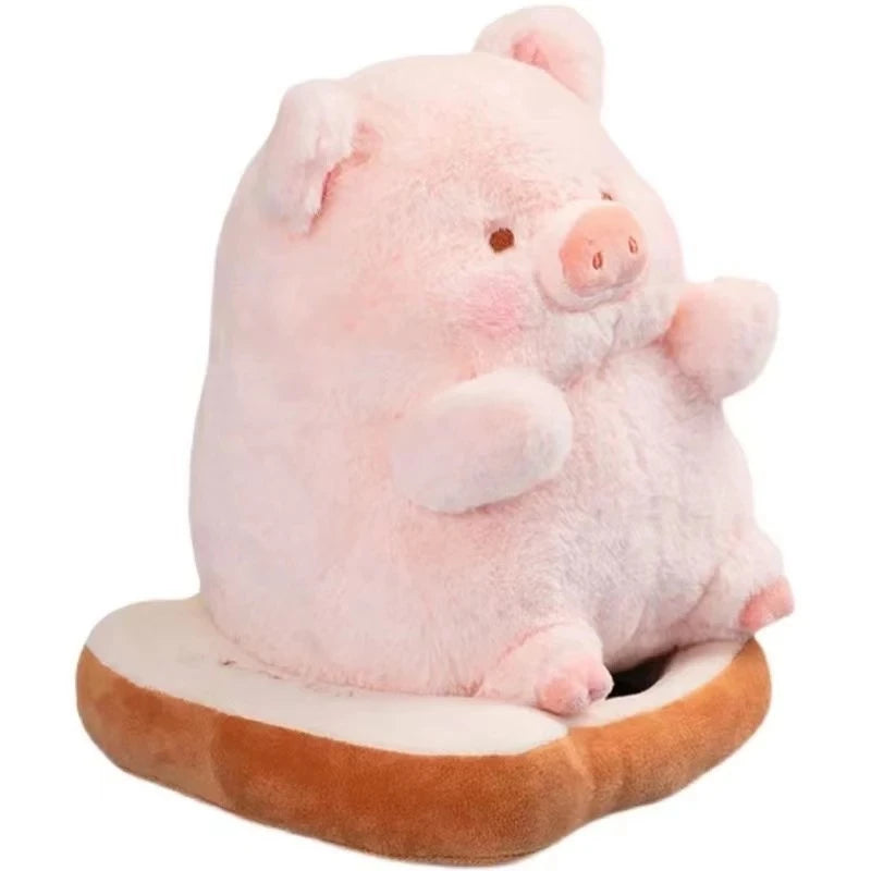 Lusy Store LLC Lulu Pig Bread Plush Toy Creative Stuffed Animals Piggy Toast Doll Girl Birthday Toys Cute Gift Plush