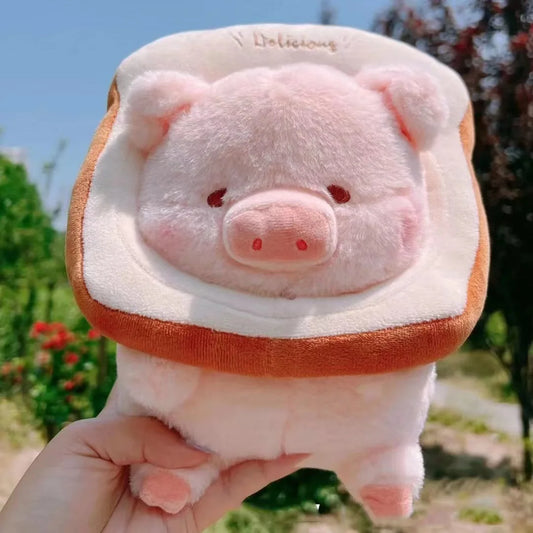 Lusy Store LLC Lulu Pig Bread Plush Toy Creative Stuffed Animals Piggy Toast Doll Girl Birthday Toys Cute Gift Plush