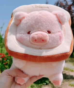Lusy Store LLC Lulu Pig Bread Plush Toy Creative Stuffed Animals Piggy Toast Doll Girl Birthday Toys Cute Gift Plush