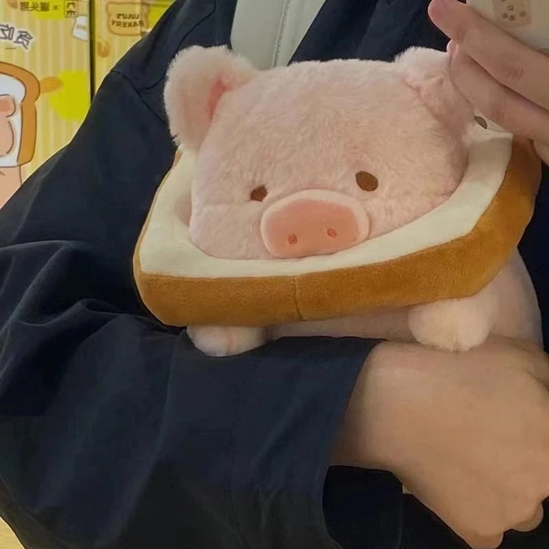 Lusy Store LLC Lulu Pig Bread Plush Toy Creative Stuffed Animals Piggy Toast Doll Girl Birthday Toys Cute Gift Plush