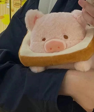 Lusy Store LLC Lulu Pig Bread Plush Toy Creative Stuffed Animals Piggy Toast Doll Girl Birthday Toys Cute Gift Plush