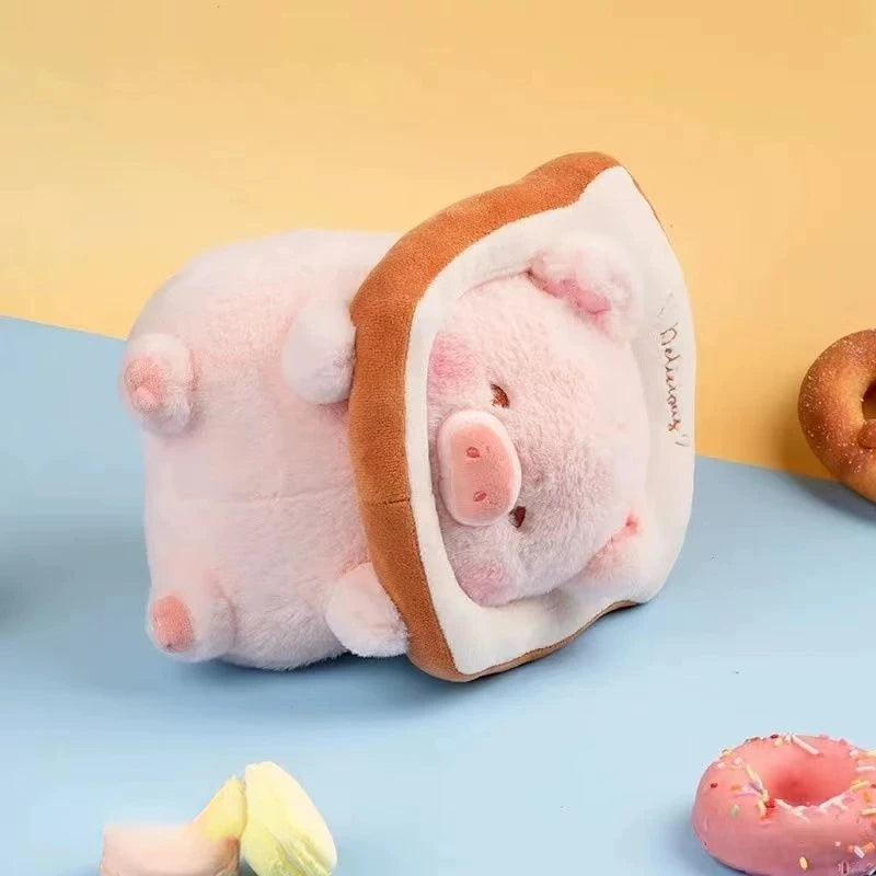 Lusy Store LLC Lulu Pig Bread Plush Toy Creative Stuffed Animals Piggy Toast Doll Girl Birthday Toys Cute Gift Plush