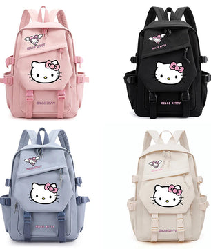 Kawaii Hello Kitty Unisex Backpack for School and Travel