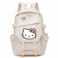 Sanrio HelloKitty Fashion Printed Student Backpack Lightweight Large Capacity Back Zipper Compartment Multi functional Design Lusy Store