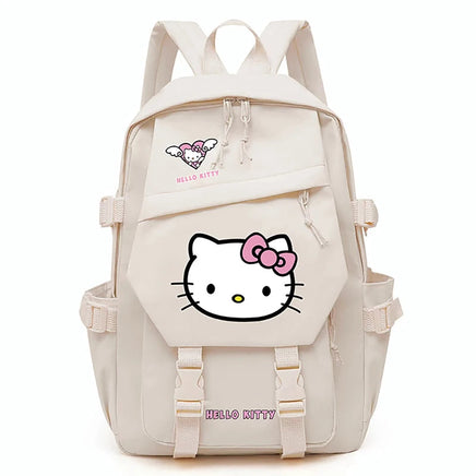 Sanrio HelloKitty Fashion Printed Student Backpack Lightweight Large Capacity Back Zipper Compartment Multi functional Design Lusy Store