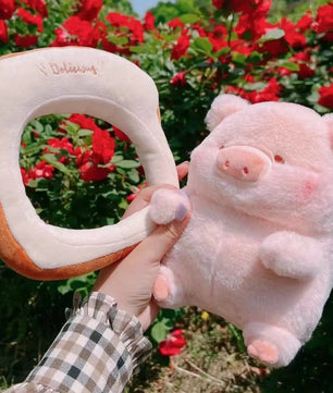 Lusy Store LLC Lulu Pig Bread Plush Toy Creative Stuffed Animals Piggy Toast Doll Girl Birthday Toys Cute Gift Plush
