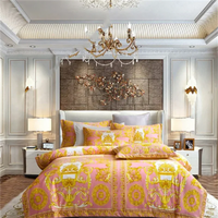 Luxury Modern Style Digital Printing Cotton Fabric Bedding Set Duvet Cover Linen Fitted Sheet Pillowcases Home Textile Lusy Store