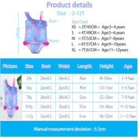 Alice in Wonderland Girls Swimsuit Mermaid Fish Scale One-Piece Bathing Suits Children's Dresses Summer Swimwear Beach Suit Kids Lusy Store
