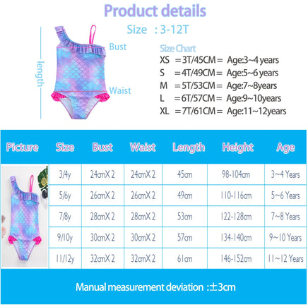 Alice in Wonderland Girls Swimsuit Mermaid Fish Scale One-Piece Bathing Suits Children's Dresses Summer Swimwear Beach Suit Kids Lusy Store