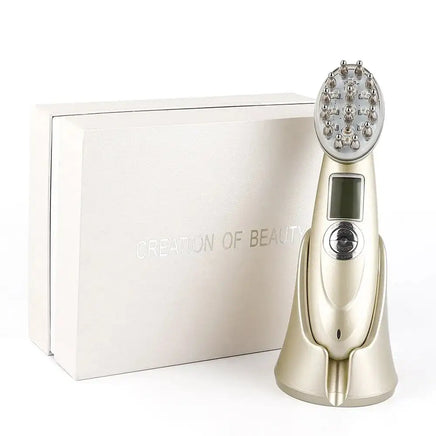 Electric Laser Hair Growth Comb Gold With Box
