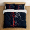 Star Wars duvet cover set with Darth Vader and Kylo Ren art on a bed.