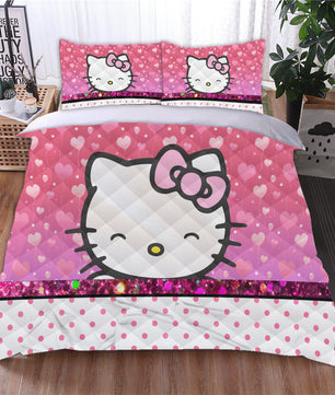 Pink Hello Kitty Bedding Quilted Set