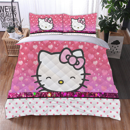 Pink Hello Kitty Bedding Quilted Set