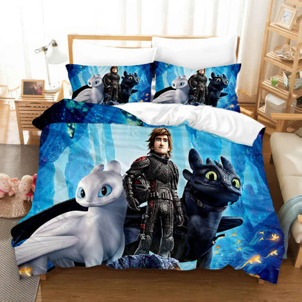 How to Train Your Dragon Bedding Set - Premium Dragon Bed Set Style-8