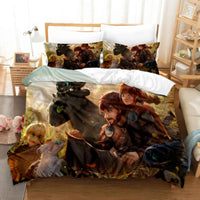 How to Train Your Dragon Bedding Set - Premium Dragon Bed Set Style-3