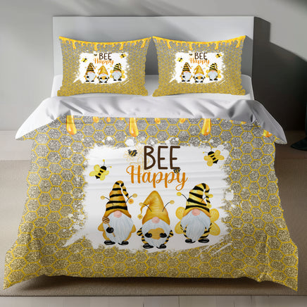 Bee Happy Linen Bedding Set 4pcs - Bedding Sets